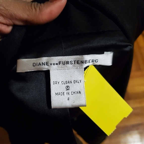 Diane Von Furstenberg DVF Womens Wool Waneta Blazer Black Size 4 Shawl Collar - Picture 7 of 9